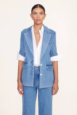 CLOTHING STAUD - MAXWELL BLAZER MEDIUM WASH