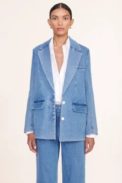 CLOTHING STAUD - MAXWELL BLAZER MEDIUM WASH