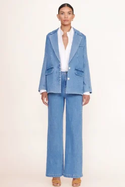 CLOTHING STAUD - MAXWELL BLAZER MEDIUM WASH