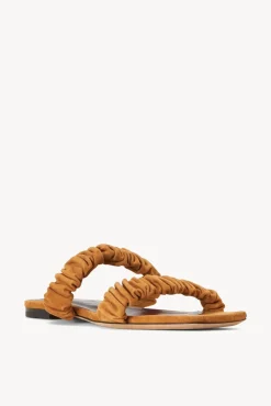 SHOES STAUD - MAYA RUCHED SANDAL CASHEW SUEDE