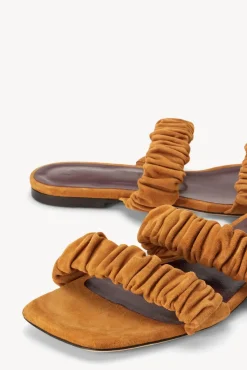 SHOES STAUD - MAYA RUCHED SANDAL CASHEW SUEDE