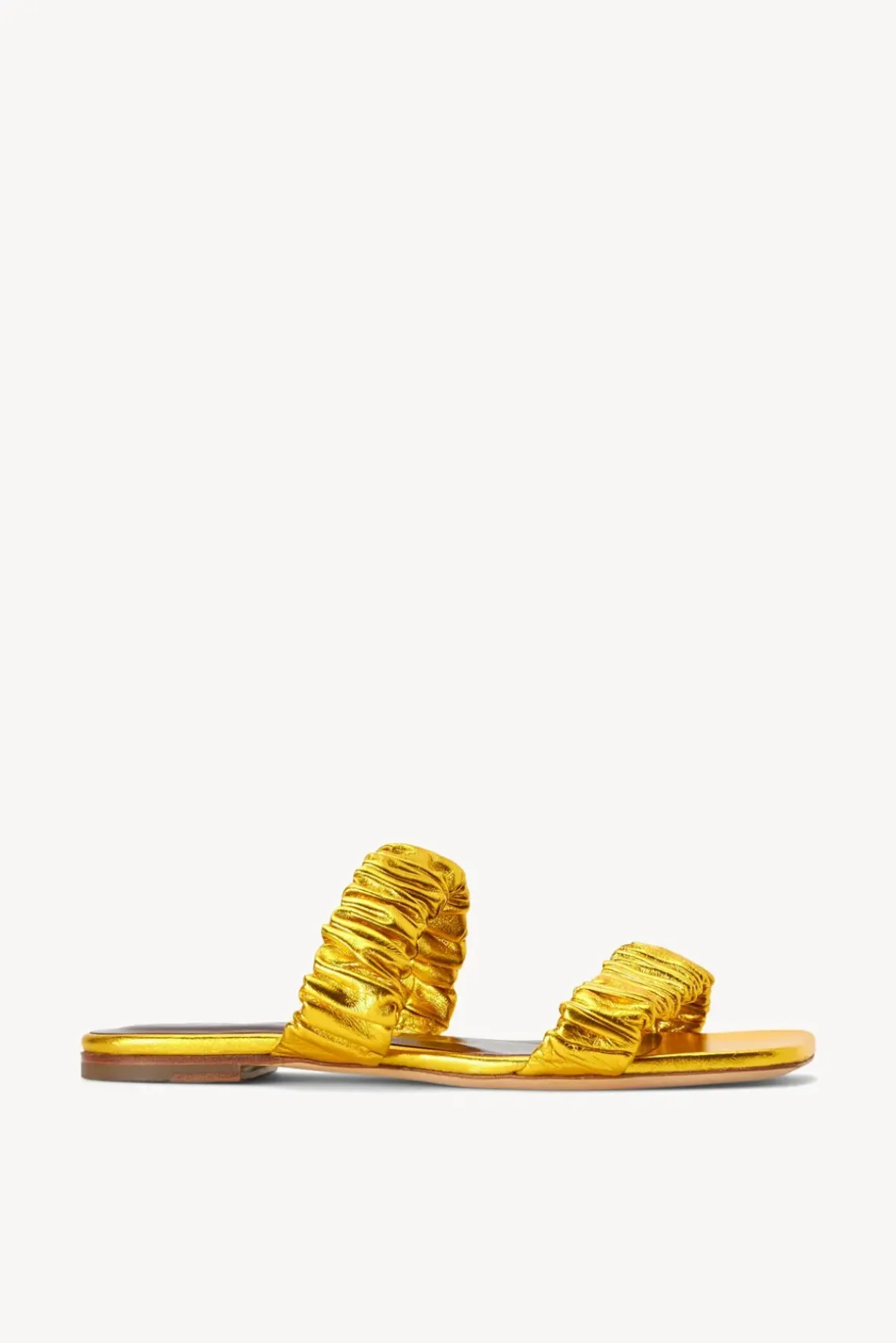 SHOES STAUD - MAYA RUCHED SANDAL GOLD