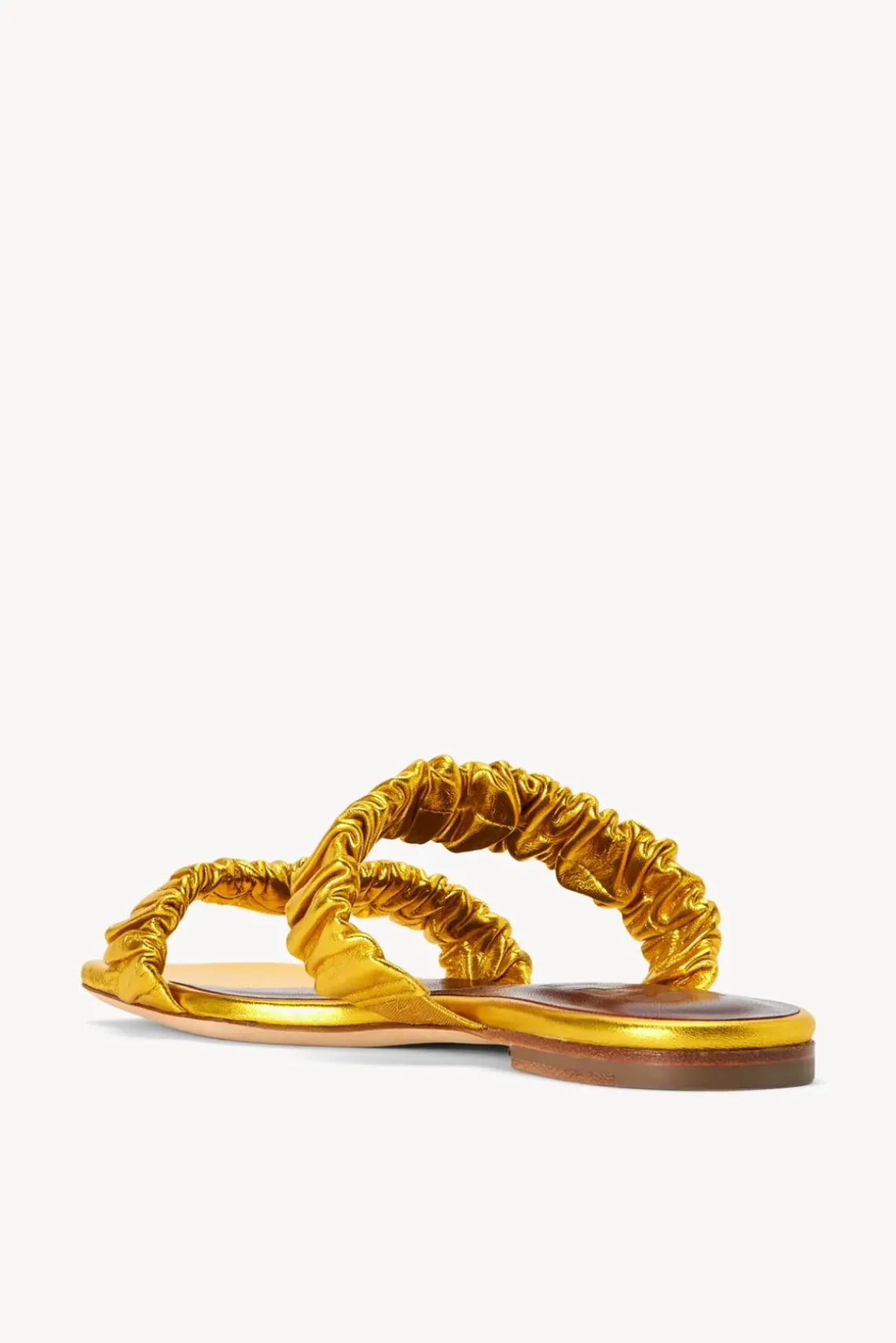 SHOES STAUD - MAYA RUCHED SANDAL GOLD