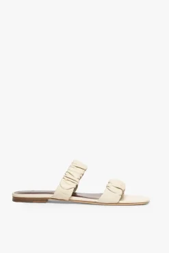 SHOES STAUD - MAYA RUCHED SANDAL CREAM