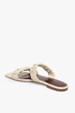 SHOES STAUD - MAYA RUCHED SANDAL CREAM