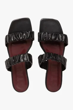 SHOES STAUD - MAYA RUCHED SANDAL BLACK
