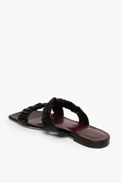 SHOES STAUD - MAYA RUCHED SANDAL BLACK