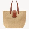 HANDBAGS STAUD - MERCATO RAFFIA TOTE NATURAL TAN