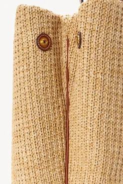 HANDBAGS STAUD - MERCATO RAFFIA TOTE NATURAL TAN