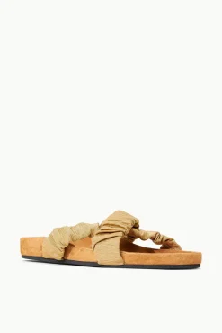 SHOES STAUD - MICHEL SLIDE FENNEL GROSGRAIN CASHEW SUEDE FENNEL CASHEW