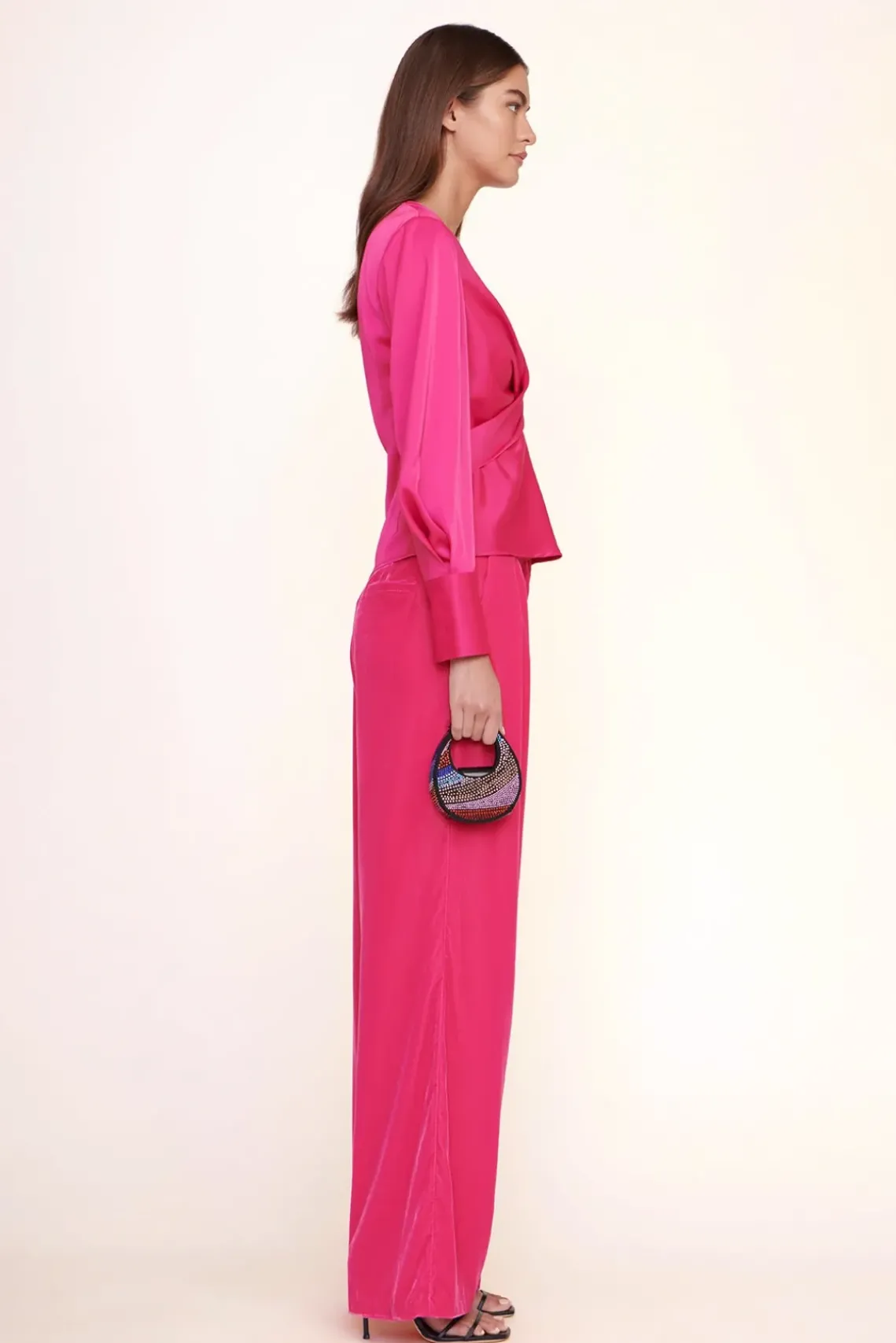 HANDBAGS STAUD - MICRO MOON CRYSTAL BAG RAINBOW BLACK