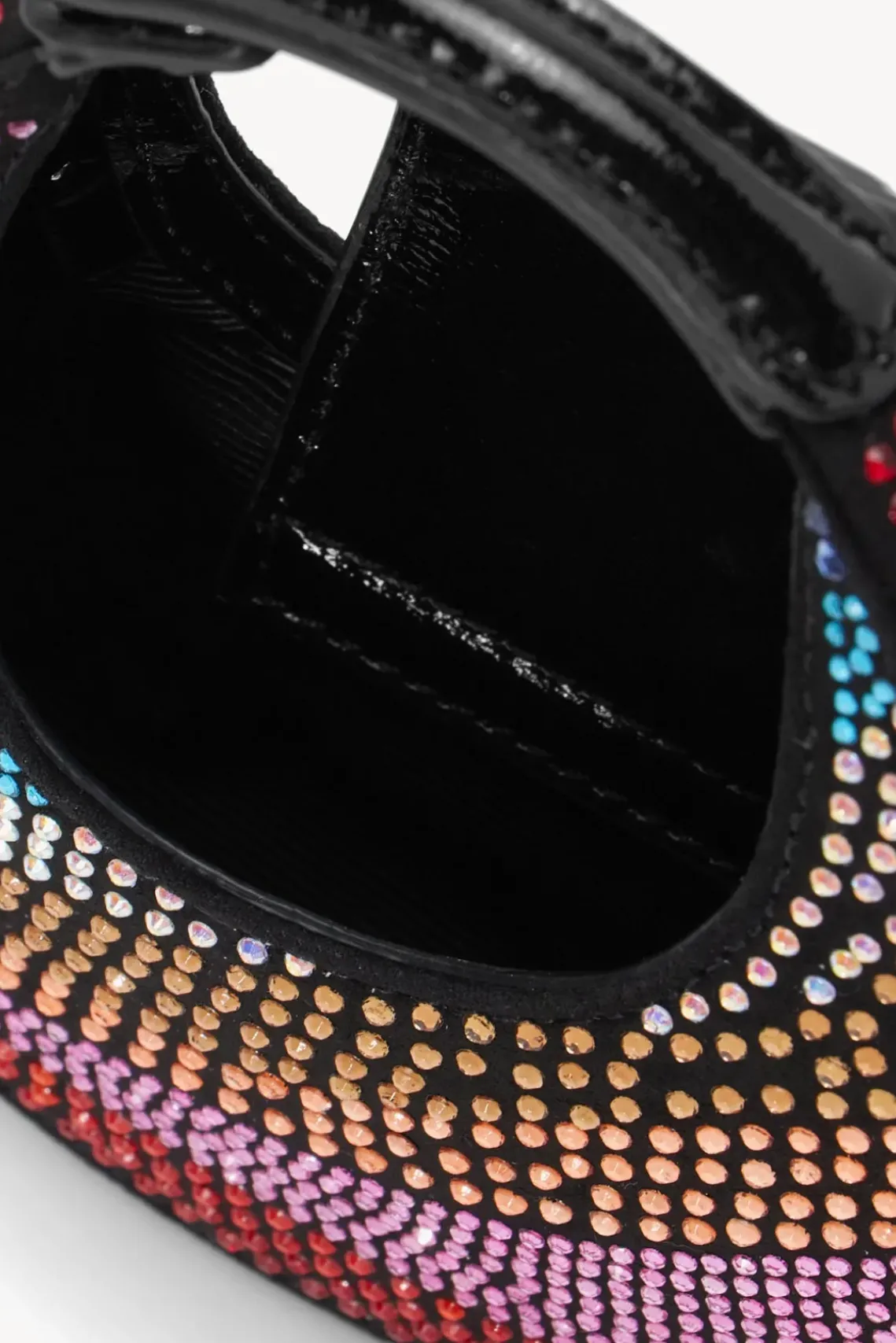 HANDBAGS STAUD - MICRO MOON CRYSTAL BAG RAINBOW BLACK
