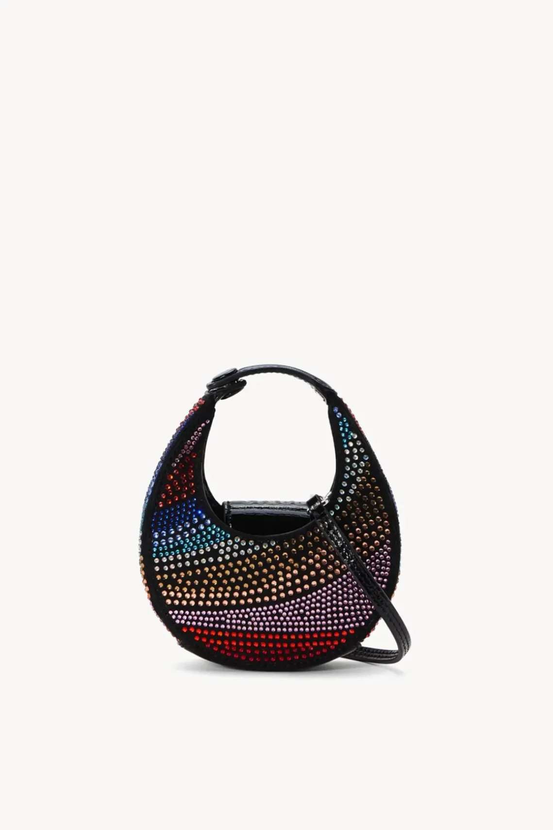 HANDBAGS STAUD - MICRO MOON CRYSTAL BAG RAINBOW BLACK