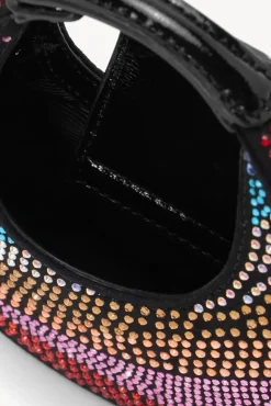 HANDBAGS STAUD - MICRO MOON CRYSTAL BAG RAINBOW BLACK