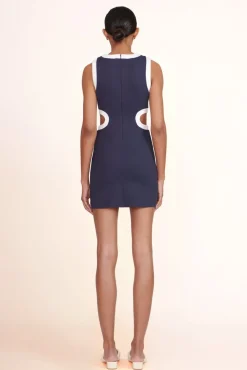 CLOTHING STAUD - MINI DOLCE DRESS NAVY WHITE
