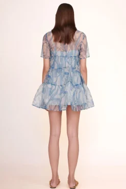 CLOTHING STAUD - MINI HYACINTH DRESS SKY WILDFLOWERS