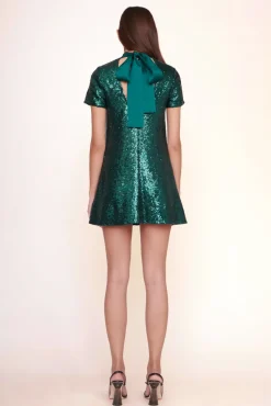 CLOTHING STAUD - MINI ILANA DRESS EMERALD