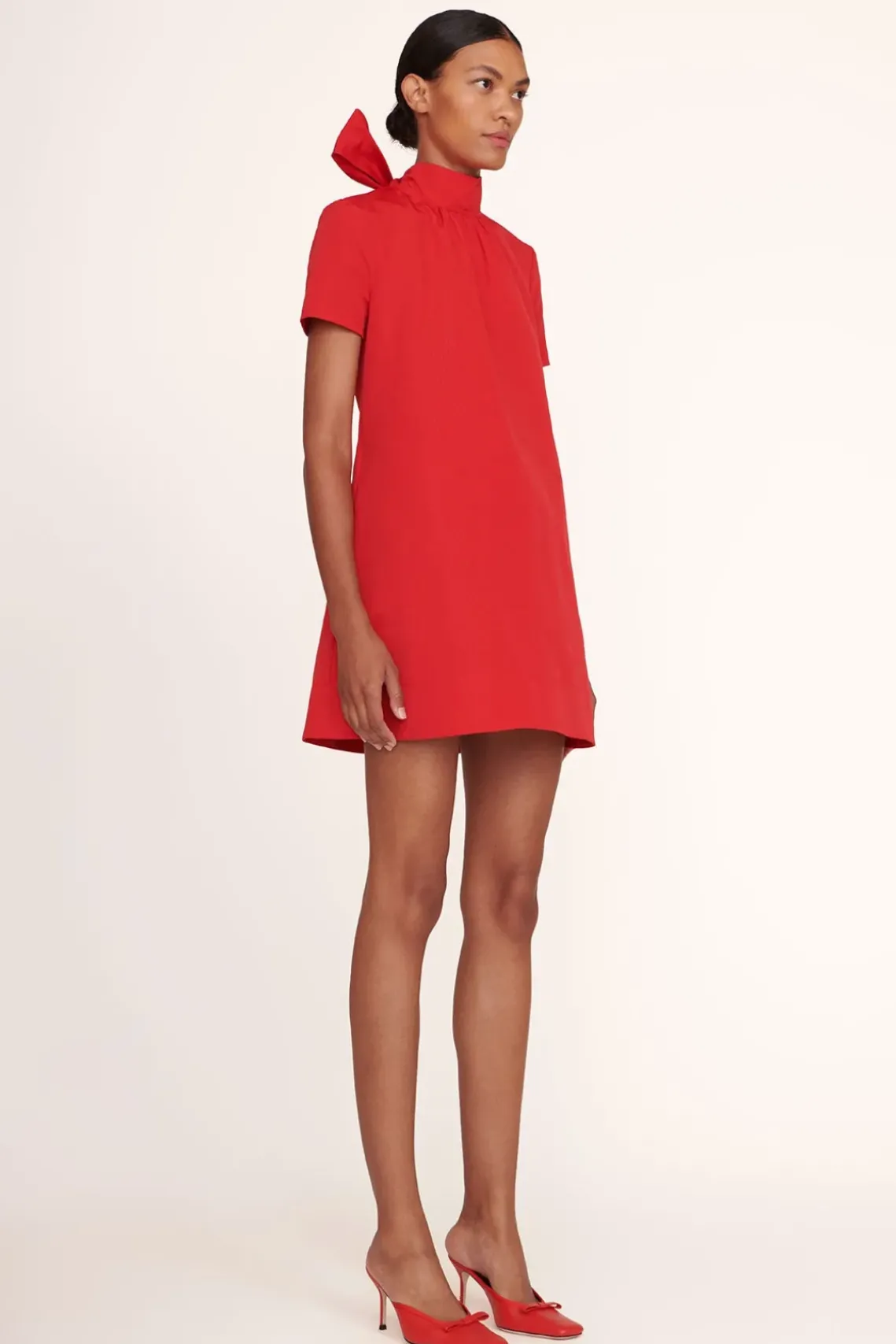 CLOTHING STAUD - MINI ILANA DRESS POINSETTIA