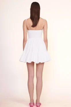 CLOTHING STAUD - MINI LANDRY DRESS WHITE