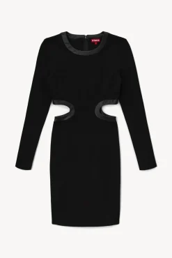 CLOTHING STAUD - MINI LONG SLEEVE DOLCE DRESS BLACK BLACK BLACK