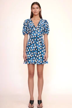CLOTHING STAUD - MINI MILLA DRESS WHITE ACID FLORAL