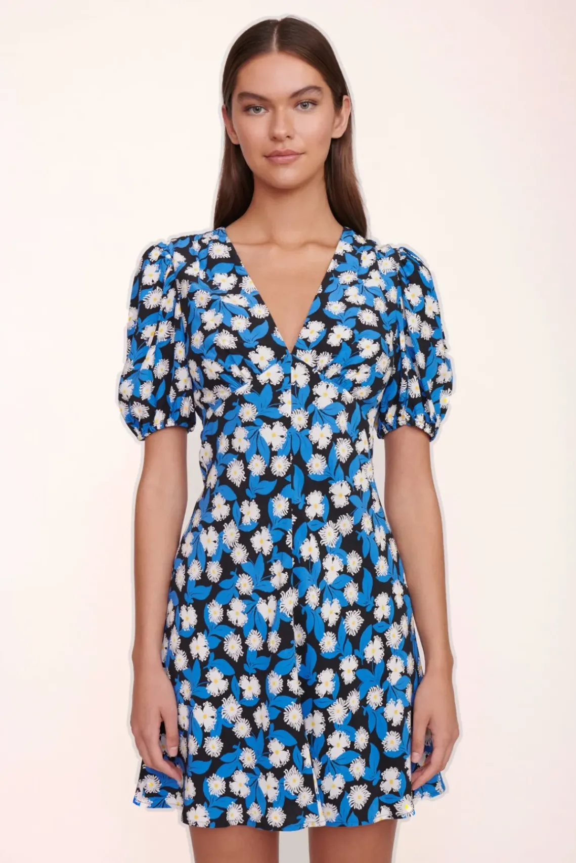 CLOTHING STAUD - MINI MILLA DRESS WHITE ACID FLORAL