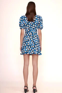 CLOTHING STAUD - MINI MILLA DRESS WHITE ACID FLORAL