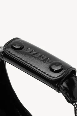 HANDBAGS STAUD - MINI MOON CRYSTAL BAG BLACK RHINESTONES