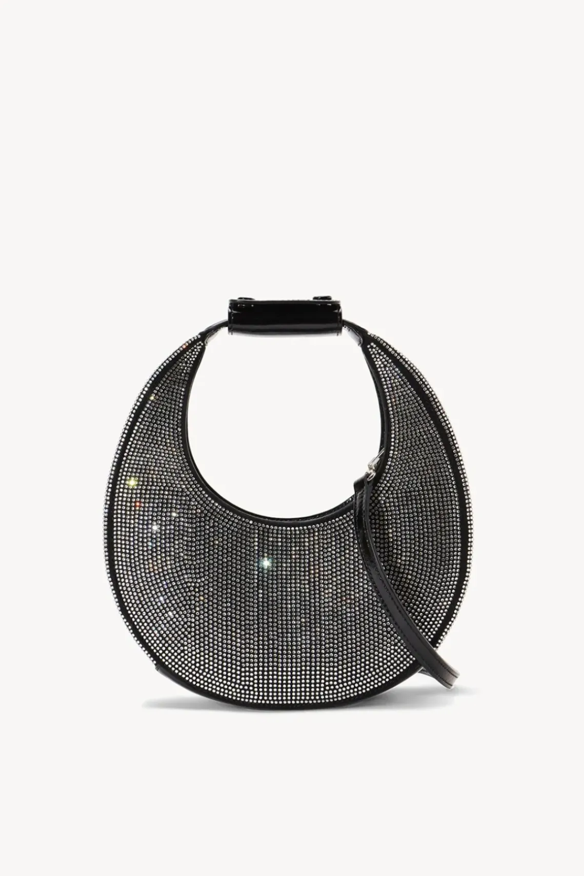 HANDBAGS STAUD - MINI MOON CRYSTAL BAG BLACK RHINESTONES