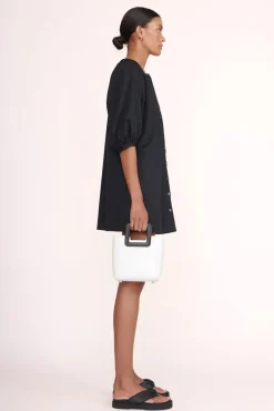 HANDBAGS STAUD - MINI SHIRLEY LEATHER BAG WHITE BLACK