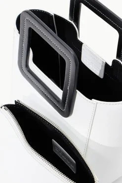 HANDBAGS STAUD - MINI SHIRLEY LEATHER BAG WHITE BLACK
