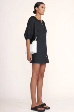 HANDBAGS STAUD - MINI SHIRLEY LEATHER BAG WHITE BLACK