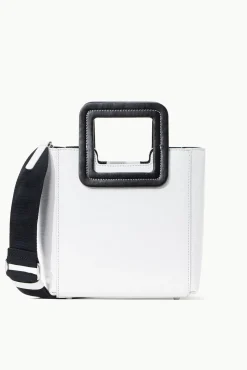 HANDBAGS STAUD - MINI SHIRLEY LEATHER BAG WHITE BLACK