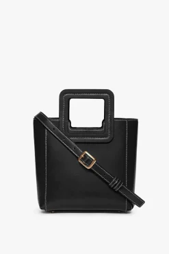 HANDBAGS STAUD - MINI SHIRLEY LEATHER BAG BLACK