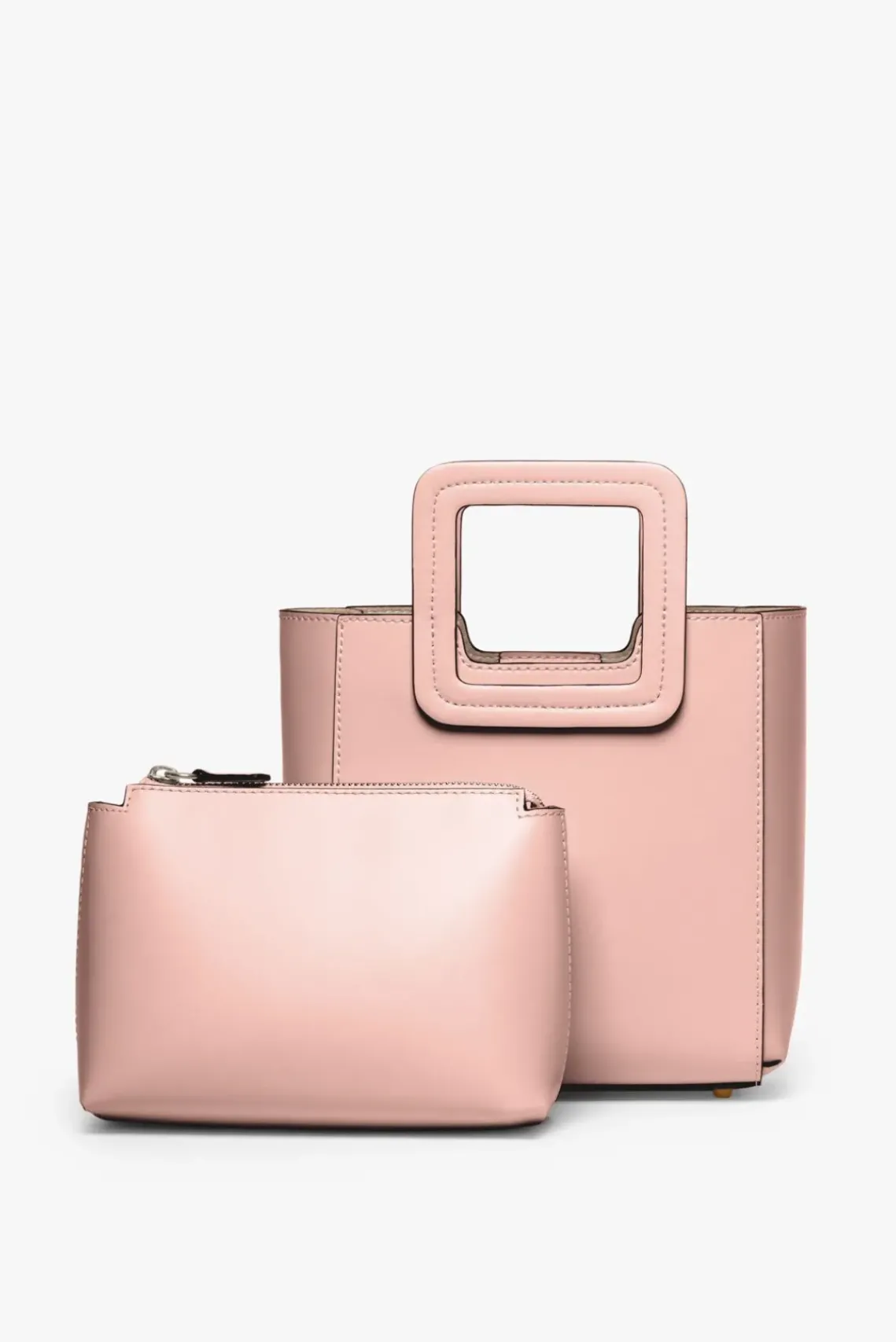 HANDBAGS STAUD - MINI SHIRLEY LEATHER BAG DARK BLUSH