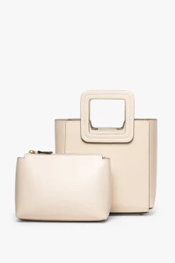 HANDBAGS STAUD - MINI SHIRLEY LEATHER BAG CREAM