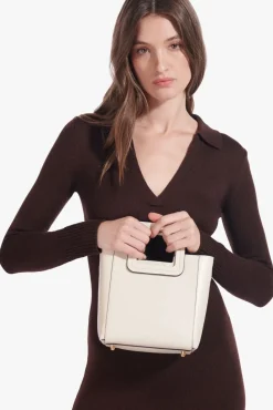 HANDBAGS STAUD - MINI SHIRLEY LEATHER BAG CREAM
