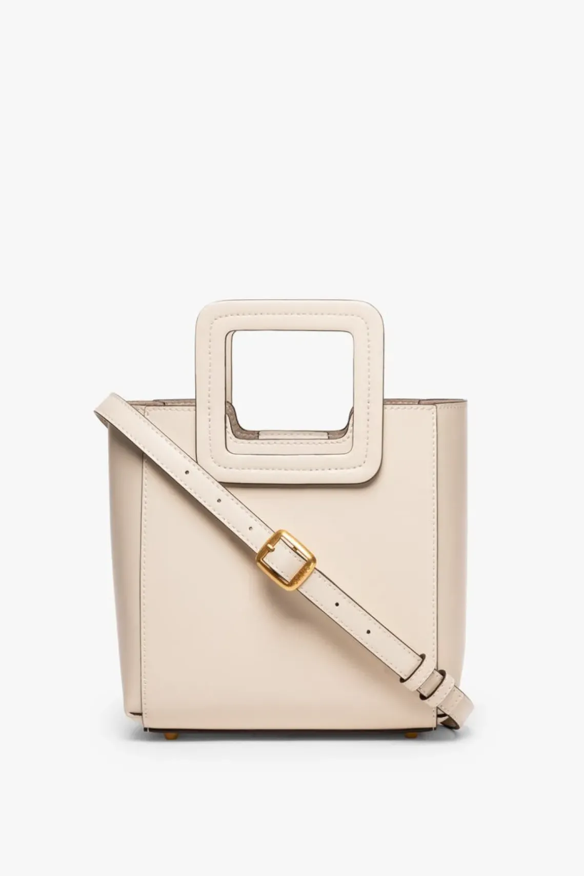 HANDBAGS STAUD - MINI SHIRLEY LEATHER BAG CREAM