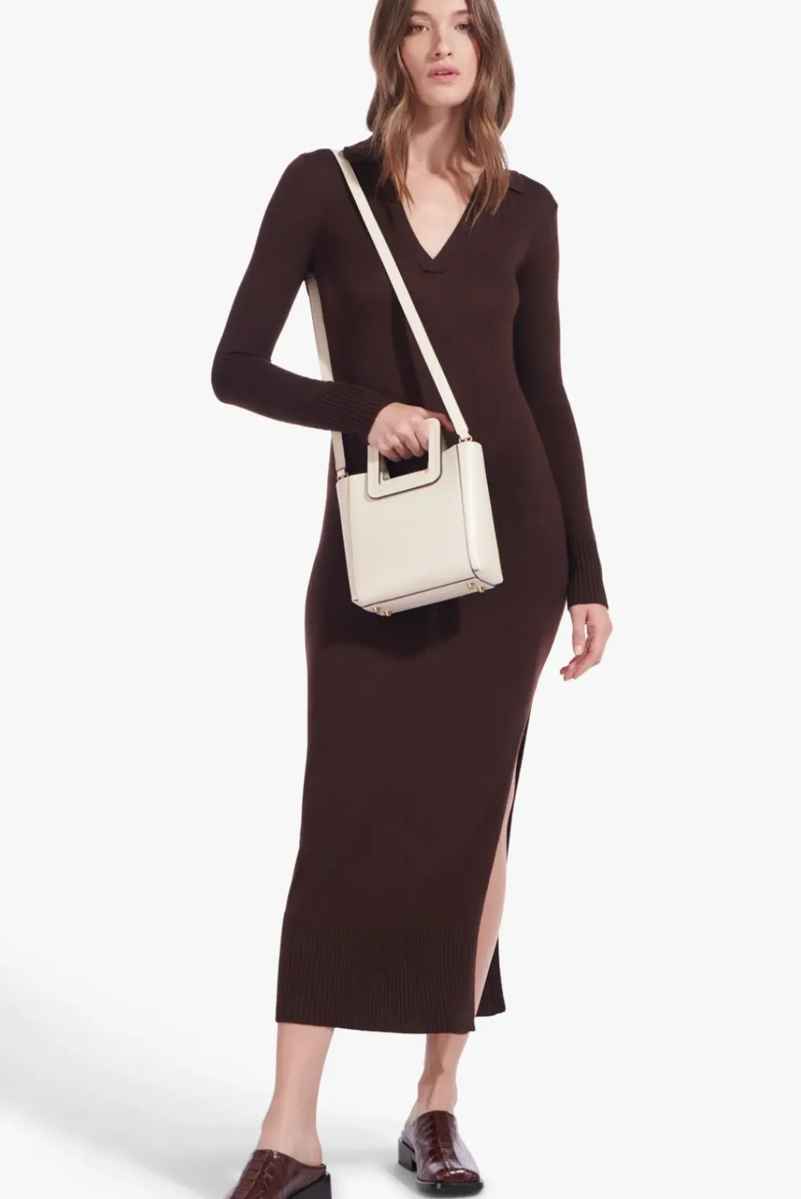 HANDBAGS STAUD - MINI SHIRLEY LEATHER BAG CREAM