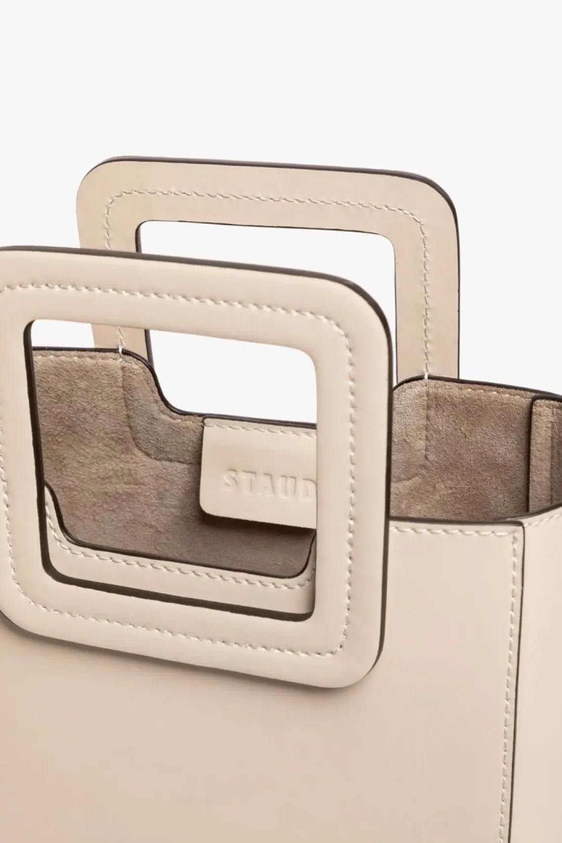 HANDBAGS STAUD - MINI SHIRLEY LEATHER BAG CREAM