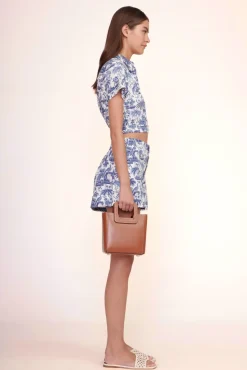 HANDBAGS STAUD - MINI SHIRLEY LEATHER BAG SADDLE