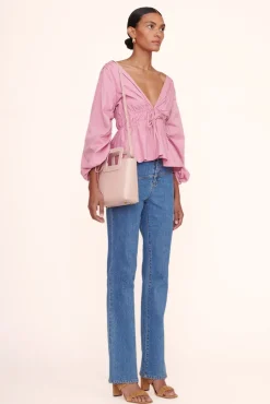 HANDBAGS STAUD - MINI SHIRLEY LEATHER BAG BLUSH