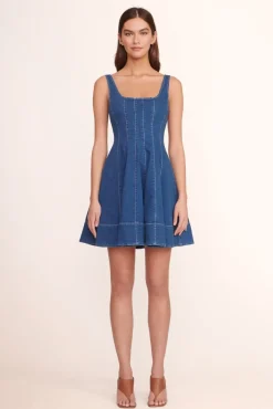 CLOTHING STAUD - MINI WELLS DRESS MEDIUM WASH