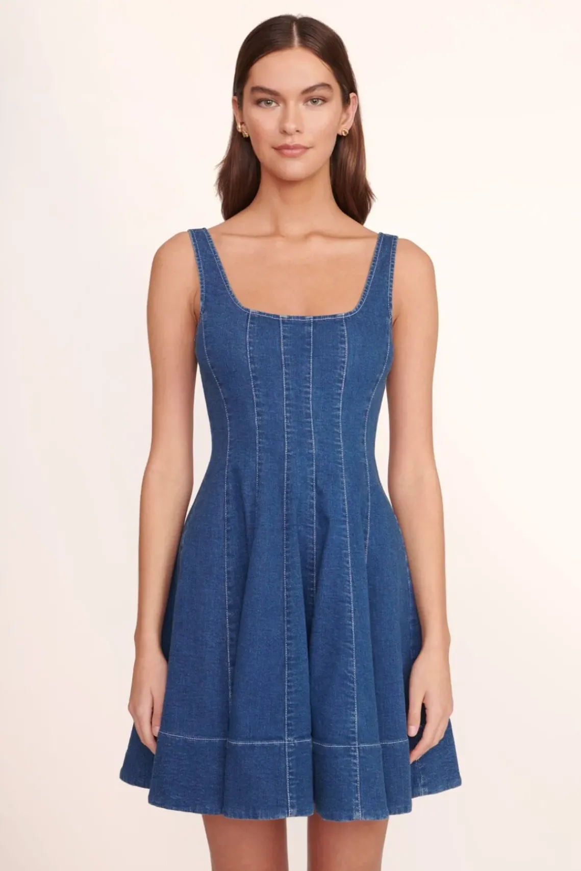 CLOTHING STAUD - MINI WELLS DRESS MEDIUM WASH