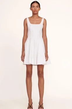 CLOTHING STAUD - MINI WELLS DRESS WHITE