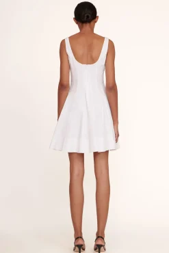CLOTHING STAUD - MINI WELLS DRESS WHITE