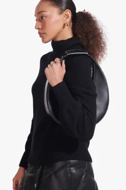 HANDBAGS STAUD - MOON BAG BLACK