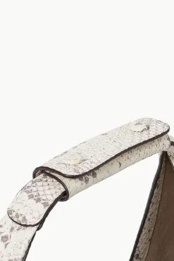 HANDBAGS STAUD - MOON BAG SNAKE EMBOSSED BLEACHED