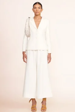 HANDBAGS STAUD - MOON BAG SNAKE EMBOSSED BLEACHED