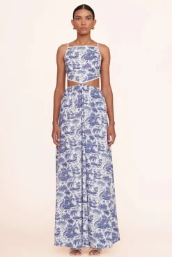 CLOTHING STAUD - MYLA DRESS BLUE TOILE
